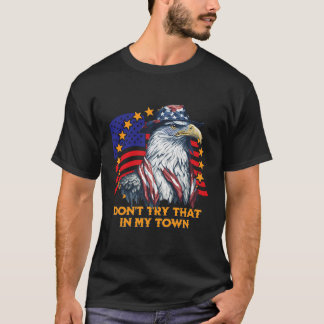 Camiseta Vintage Retro Não Tente Isso Na Minha Americana