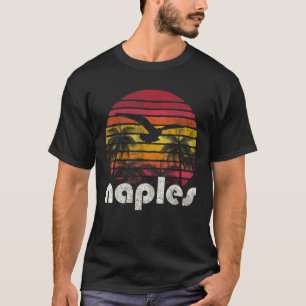 Camiseta Vintage Retro Nápoles Fl Flórida Estilo Homens dos