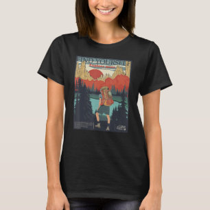 Camiseta Vintage Retro Nature Colinas Lake Wild Explorar ma
