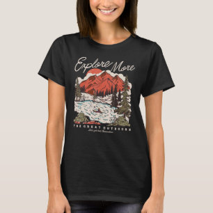 Camiseta Vintage Retro Nature Lake Adventure Explore mais M