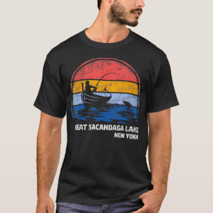 Camiseta Vintage Retro New York Excelente Sacandaga Lake Su