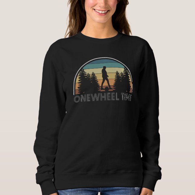 Camiseta Vintage Retro OneWheel Time E Skateboard (Frente)