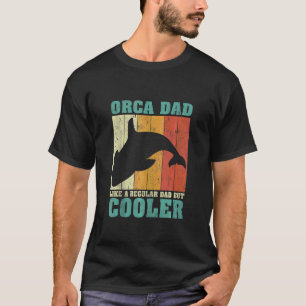 Camiseta Vintage Retro Orca Pai como um Pai regular do pai