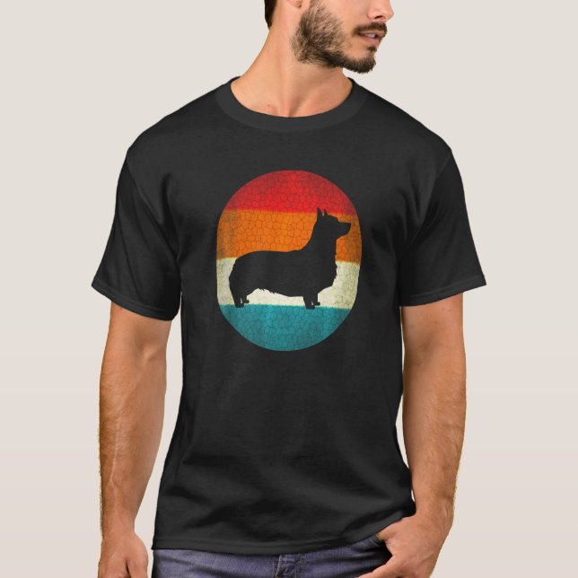 Camiseta Vintage Retro Para Corgi (Frente)