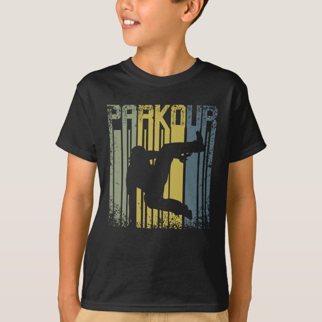 Camiseta Vintage Retro Parkour Freerunning (Frente)