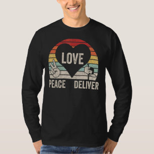 Camiseta Vintage Retro Peace Love Oferece Caixa Poste Cpa P