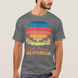 Camiseta Vintage Retro Pôr do Sol Cali Lembranças Santa Môn