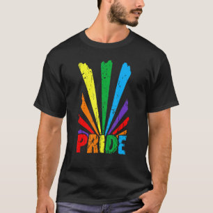 Camiseta Vintage Retro Pride Lgbt Rainbow Sunray Flag Lgbt