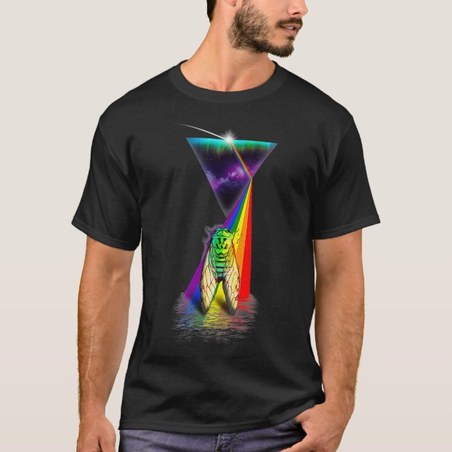 Camiseta Vintage Retro Prism Cicada (Frente)
