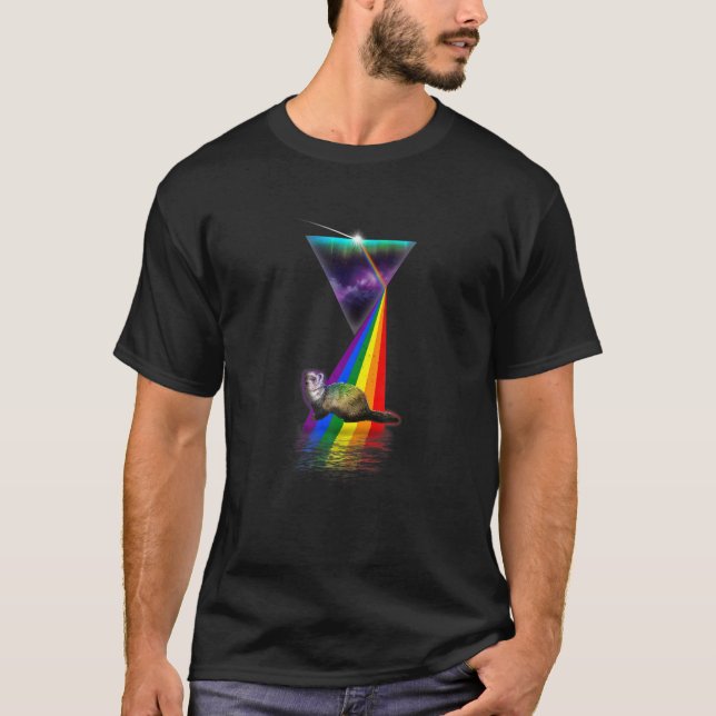 Camiseta Vintage Retro Prism Ferret (Frente)