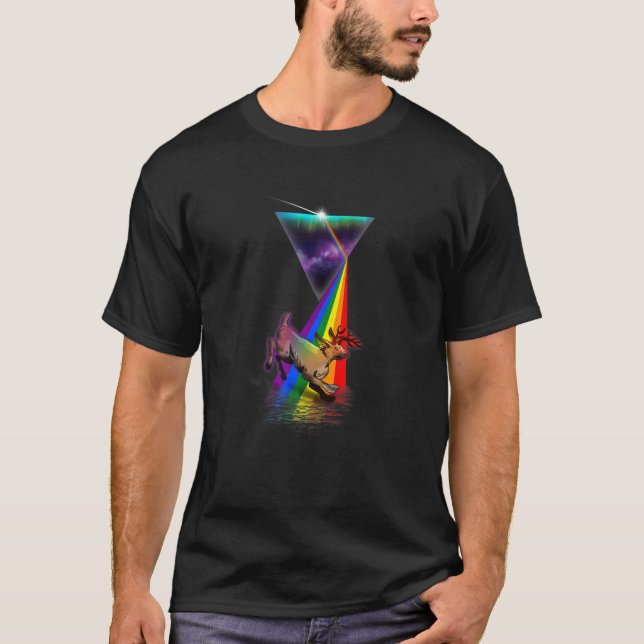Camiseta Vintage Retro Prism Jackalope (Frente)