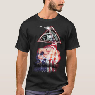 Camiseta Vintage Retro Prism Sinalizador dos EUA Sumo Wrest