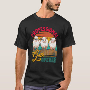 Camiseta Vintage Retro Professional Gate Opener Três Ovinos