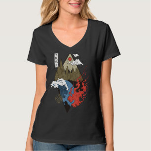 Camiseta Vintage Retro Quatro Elementos Estética Japonesa L