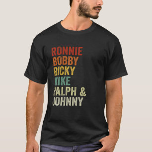 Camiseta Vintage Retro Ronnie Bobby Ricky Mike Ralph E Jo