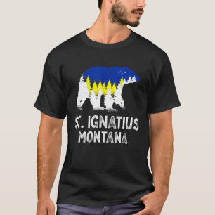 Camiseta Vintage Retro Rua Ignatius Montana Grizzly Bear Mt