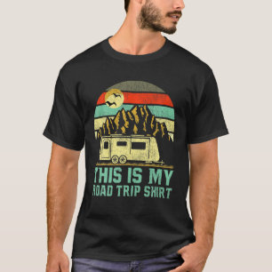 Camiseta Vintage Retro RV Camper Esta É A Minha Viagem