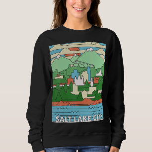 Camiseta Vintage Retro Salt Lake City Utah Art Ut 1
