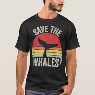 Camiseta Vintage Retro Salve A Baleia De Baleias