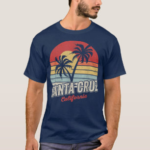 Camiseta Vintage Retro Santa Cruz California Beach Sunset