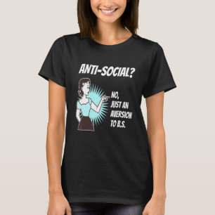 Camiseta Vintage Retro Sarcasse 50 Familiar Anti-Social