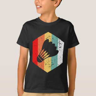 Camiseta Vintage Retro Shuttle Funny Badminton Gift