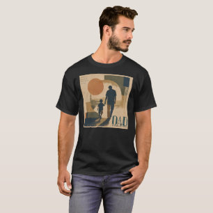 Camiseta Vintage Retro Silhueta Pai e Filho