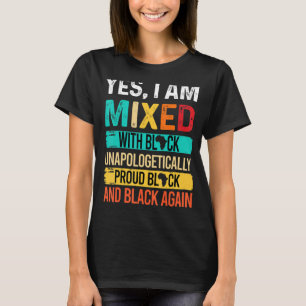 Camiseta Vintage Retro Sim Estou Misturado Com Preto Sem Pe