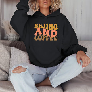 Camiseta Vintage Retro Skiing e Café