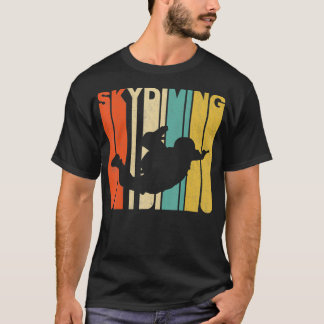 Camiseta Vintage Retro Skydiving Silhouette