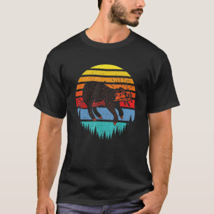 Camiseta Vintage Retro Sloth Sunset Animal Men