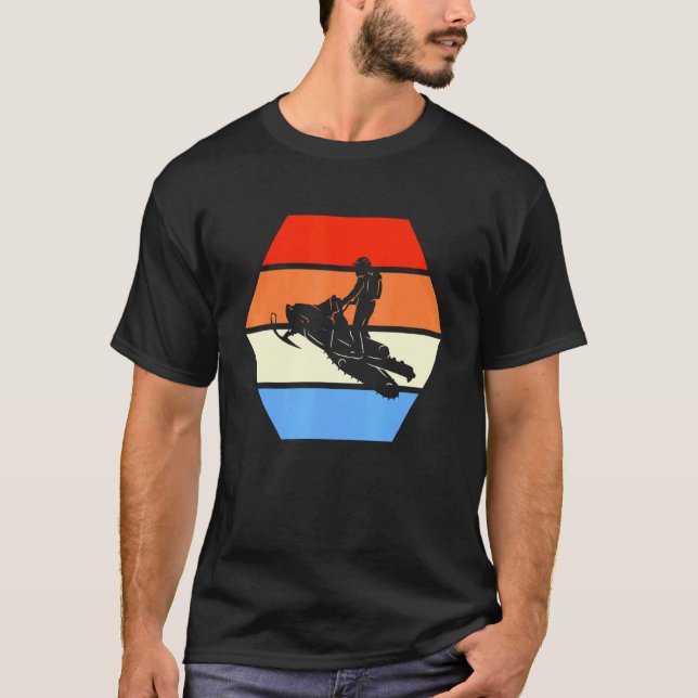 Camiseta Vintage Retro Snowmobiling (Frente)