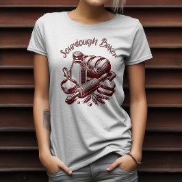Camiseta Vintage retro Sourdough padaria padaria