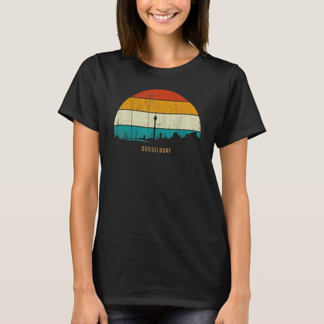 Camiseta Vintage Retro Style Alemanha skyline cityscape Düs (Frente)