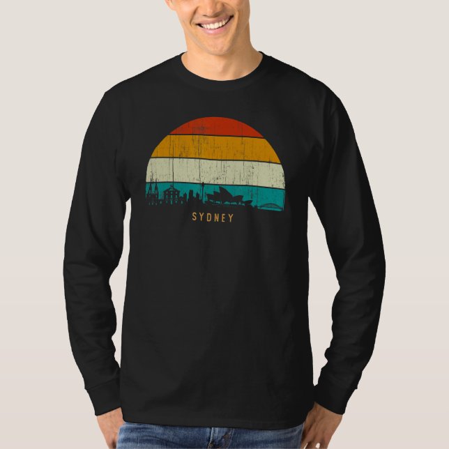 Camiseta Vintage Retro Style City skyline cityscape Austral (Frente)