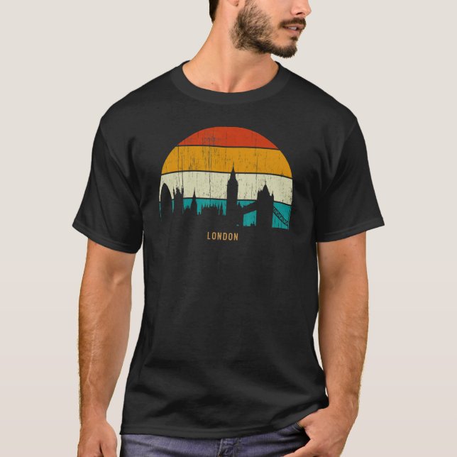 Camiseta Vintage Retro Style England City skyline cityscape (Frente)