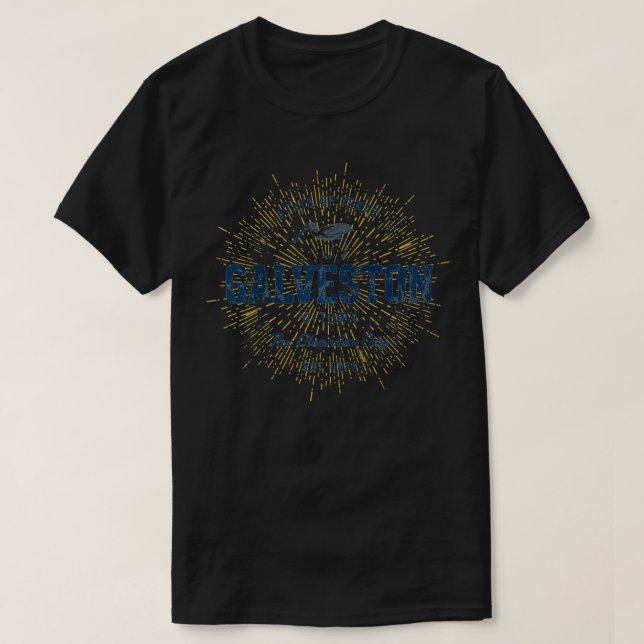 Camiseta Vintage Retro Style Galveston (Frente do Design)