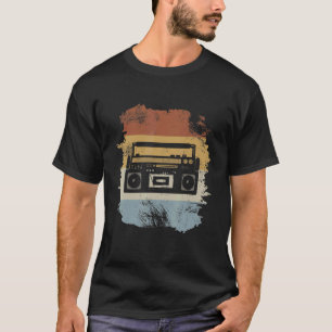 Camiseta Vintage Retro Style Ghetto Blaster Cassette