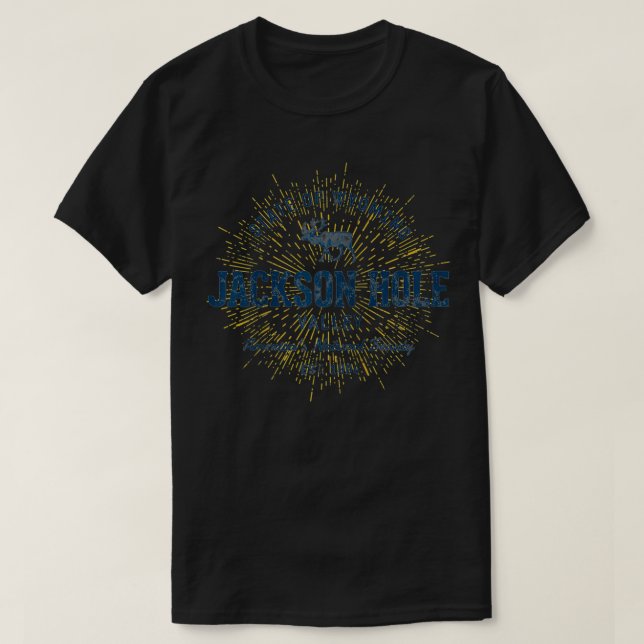 Camiseta Vintage Retro Style Jackson Hole (Frente do Design)