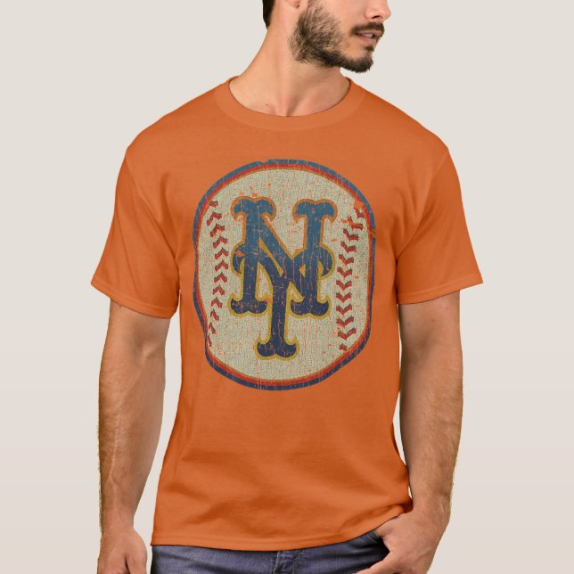 CAMISETA VINTAGE RETRO STYLE METS BASEBALL RETRO 70S (Frente)