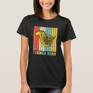 Camiseta Vintage Retro Style Music French Horn