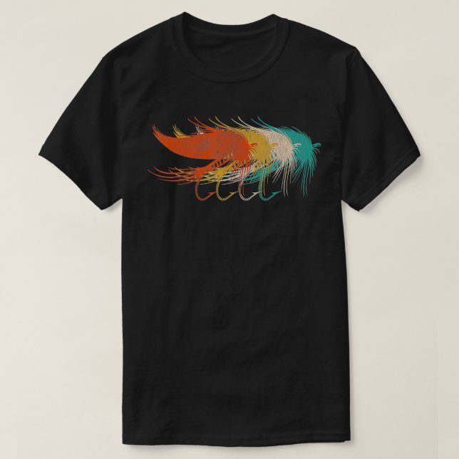 Camiseta Vintage Retro Style Pesca Design (Frente do Design)