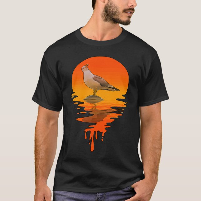 Camiseta Vintage Retro Style Seagull (Frente)