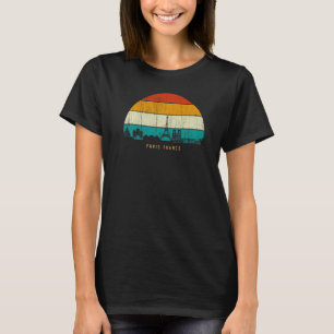 Camiseta Vintage Retro Style Sunset skyline cityscape Paris