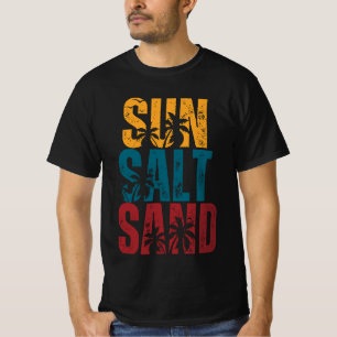 Camiseta vintage retro Sun Sal Sand bird & plam tree sea
