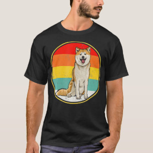 Camiseta Vintage Retro Sunset Akita Dog