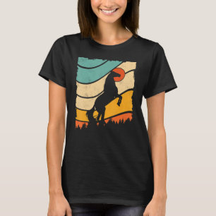 Camiseta Vintage Retro Sunset Horse Selvagens Animais Selva