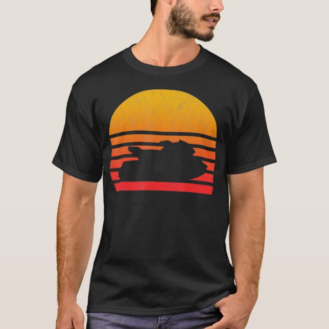 Camiseta Vintage Retro Sunset Jet Ski (Frente)
