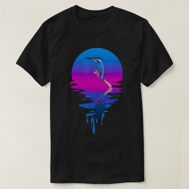 Camiseta Vintage Retro Sunset Kingfisher (Frente do Design)