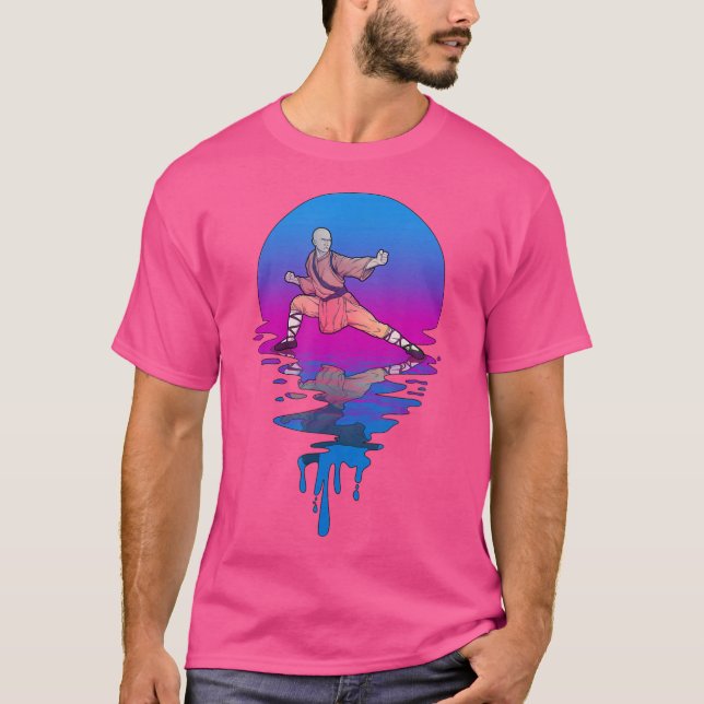 Camiseta Vintage Retro Sunset Kung Fu (Frente)